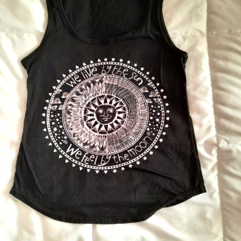 ❤ Womens black tank top size L